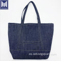 bolso de mujer de tela de mezclilla de mezclilla indigo